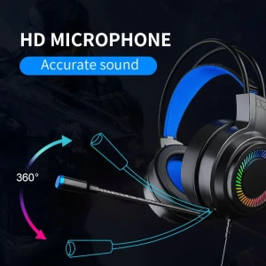 HP Gaming Wired G103 Headset – USB 7.1 Surround Sound, RGB Lighting & Noise-Cancelling Mic