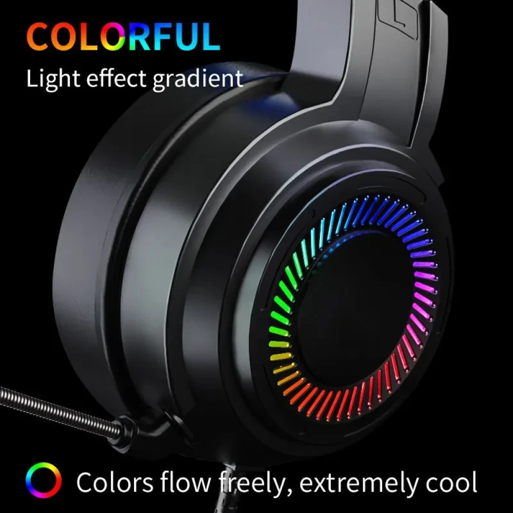 HP Gaming Wired G103 Headset – USB 7.1 Surround Sound, RGB Lighting & Noise-Cancelling Mic