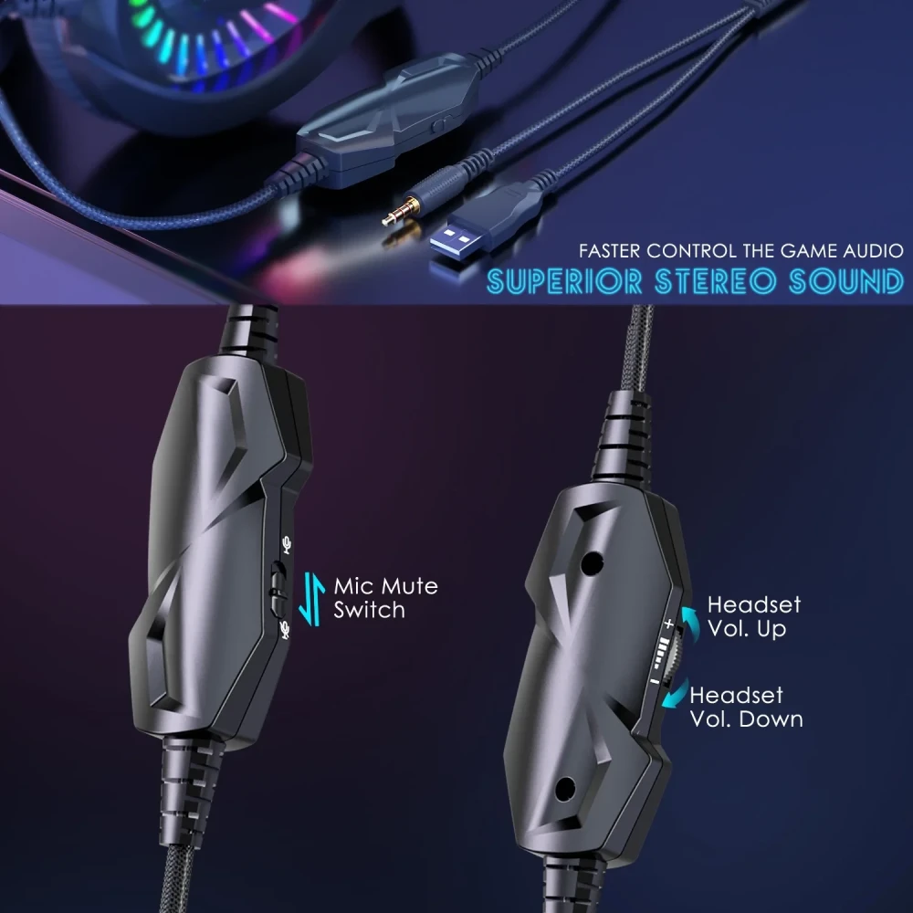 Cshidworld Gaming Headset with Microphone