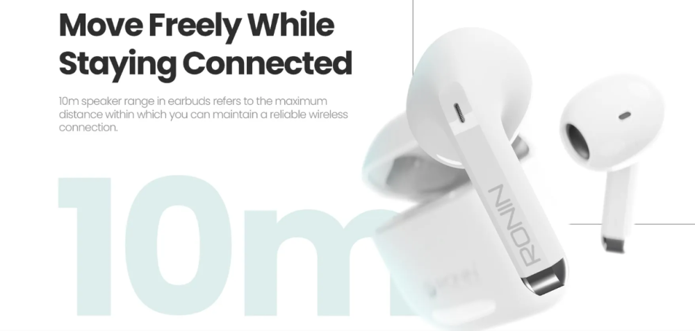 Ronin R-275 Bluetooth Earbuds - Gaming and Music TWS Earpods